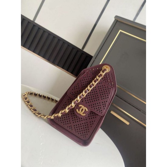 Replica Borsa Chanel 26 hobo con intagli AS5631 Borgogna Imitazioni Replica perfette Borsa Chanel 26 hobo con intagli AS5631 Borgogna