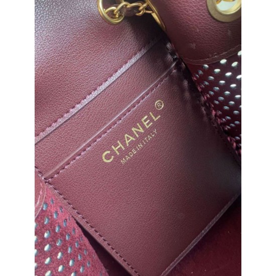 Replica Borsa Chanel 26 hobo con intagli AS5631 Borgogna Imitazioni Replica perfette Borsa Chanel 26 hobo con intagli AS5631 Borgogna
