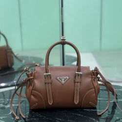 Replica perfette Borsa a tracolla Prada Mini Bonnie 1BA499 marrone