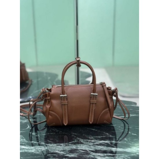 Replica Borsa a tracolla Prada Mini Bonnie 1BA499 marrone Imitazioni Replica perfette Borsa a tracolla Prada Mini Bonnie 1BA499 marrone