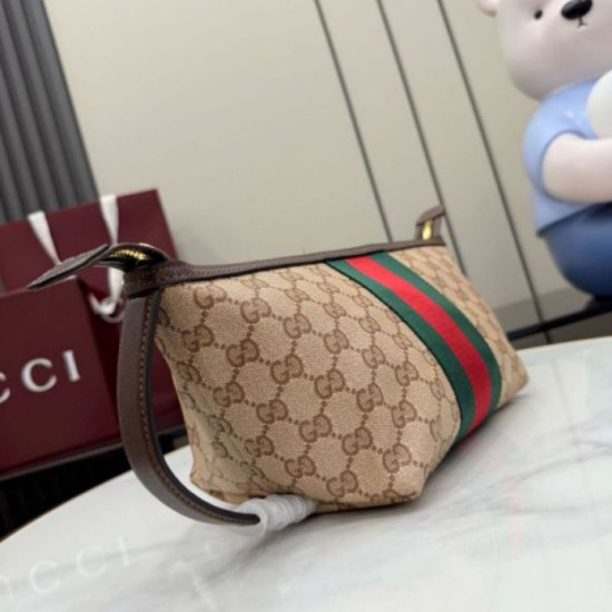 Replica Gucci 875159 Beauty case piccolo GG marrone Imitazioni Replica perfette Gucci 875159 Beauty case piccolo GG marrone