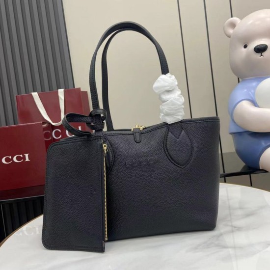 Replica Borsa tote reversibile Gucci 839124 Totissima nera/marrone Imitazioni Replica perfette Borsa tote reversibile Gucci 839124 Totissima nera/marrone
