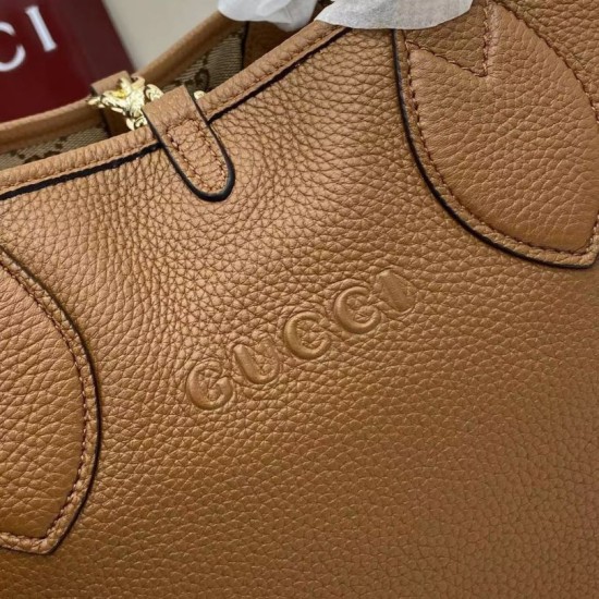 Replica Borsa tote reversibile Gucci 839124 Totissima Giallo/Marrone Imitazioni Replica perfette Borsa tote reversibile Gucci 839124 Totissima Giallo/Marrone