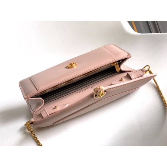 Replica Pochette con catena Bvlgari Serpenti Forever 20cm Versione Chip Rosa Imitazioni Replica perfette Pochette con catena Bvlgari Serpenti Forever 20cm Versione Chip Rosa