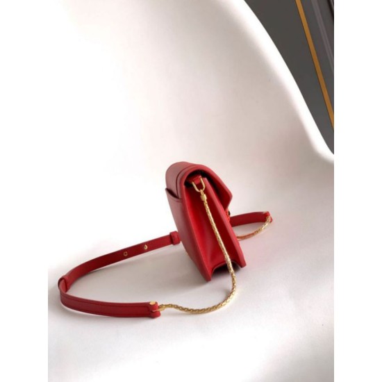 Replica perfette Pochette con catena Bvlgari Serpenti Forever 20cm Versione Chip Rosso