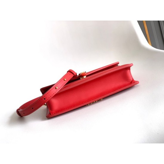 Replica perfette Pochette con catena Bvlgari Serpenti Forever 20cm Versione Chip Rosso