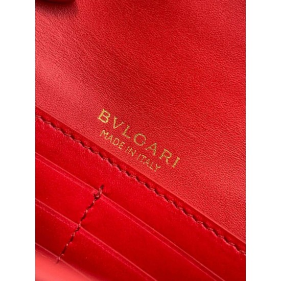 Replica perfette Pochette con catena Bvlgari Serpenti Forever 20cm Versione Chip Rosso