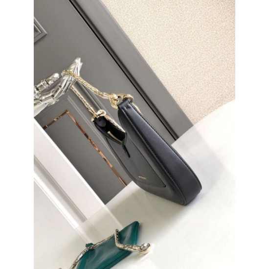Replica Borsa a tracolla piccola Bvlgari Serpenti Baia nera Imitazioni Replica perfette Borsa a tracolla piccola Bvlgari Serpenti Baia nera