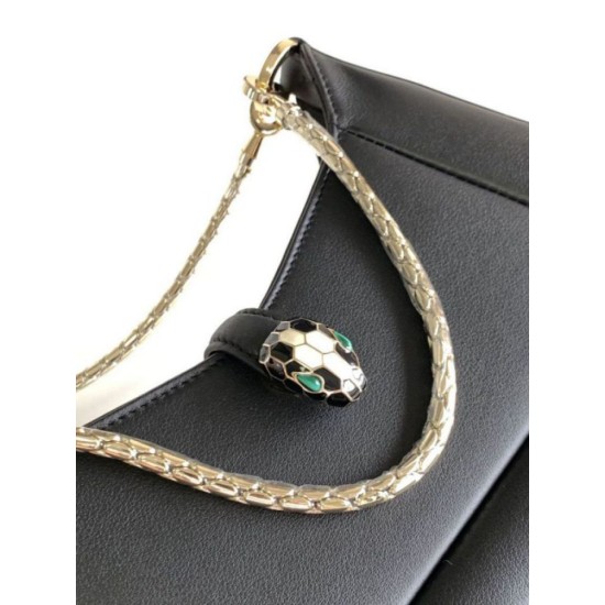 Replica Borsa a tracolla piccola Bvlgari Serpenti Baia nera Imitazioni Replica perfette Borsa a tracolla piccola Bvlgari Serpenti Baia nera