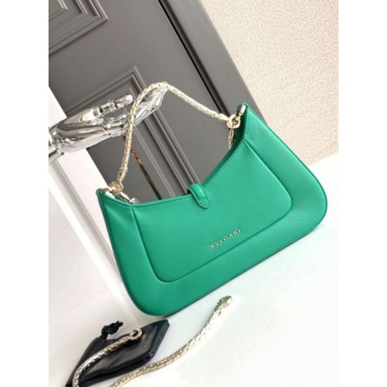 Replica Borsa a tracolla piccola Bvlgari Serpenti Baia verde Imitazioni Replica perfette Borsa a tracolla piccola Bvlgari Serpenti Baia verde