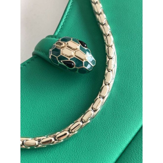 Replica Borsa a tracolla piccola Bvlgari Serpenti Baia verde Imitazioni Replica perfette Borsa a tracolla piccola Bvlgari Serpenti Baia verde