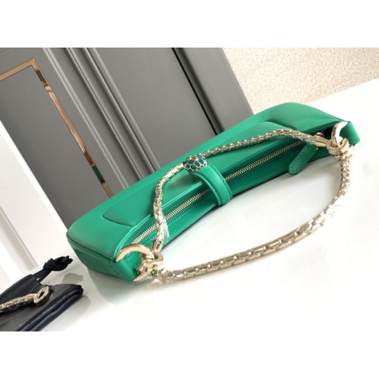 Replica Borsa a tracolla piccola Bvlgari Serpenti Baia verde Imitazioni Replica perfette Borsa a tracolla piccola Bvlgari Serpenti Baia verde