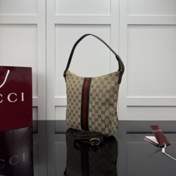 Replica perfette Gucci 875117 Borsa a tracolla media Lunetta marrone