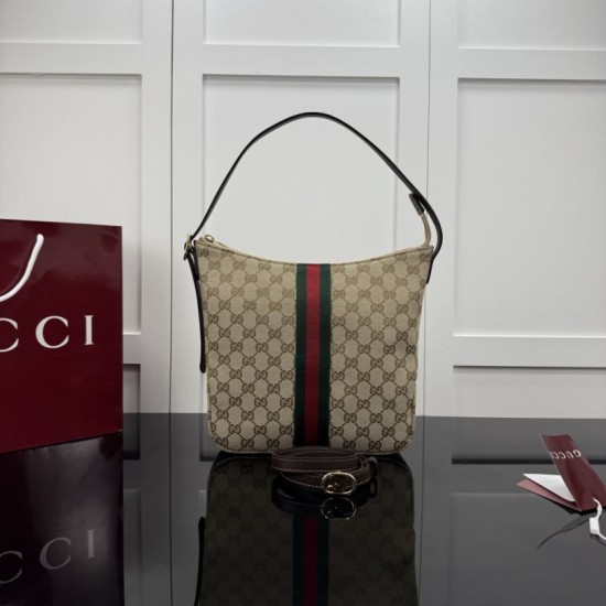 Replica Gucci 875117 Borsa a tracolla media Lunetta marrone Imitazioni Replica perfette Gucci 875117 Borsa a tracolla media Lunetta marrone