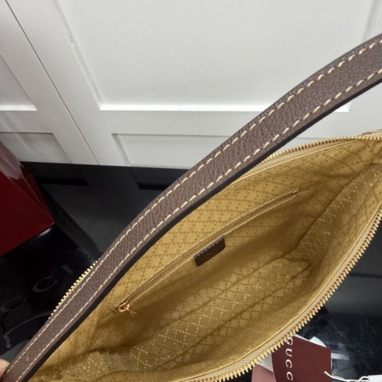 Replica Gucci 875117 Borsa a tracolla media Lunetta marrone Imitazioni Replica perfette Gucci 875117 Borsa a tracolla media Lunetta marrone