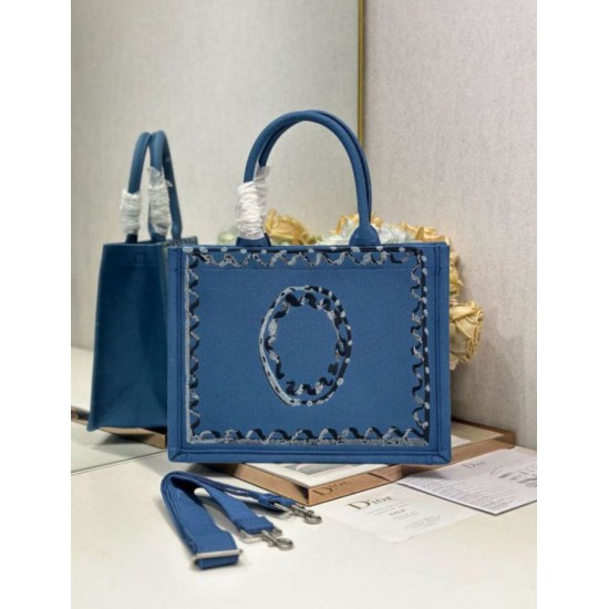 Replica borse griffate shopping Dior Book Tote Blu Wave con tracolla Imitazioni Replica perfette Imitazioni borse griffate shopping Dior Book Tote Blu Wave con tracolla