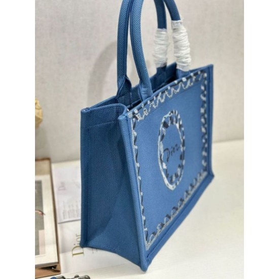 Replica borse griffate shopping Dior Book Tote Blu Wave con tracolla Imitazioni Replica perfette Imitazioni borse griffate shopping Dior Book Tote Blu Wave con tracolla