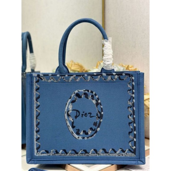 Replica borse griffate shopping Dior Book Tote Blu Wave con tracolla Imitazioni Replica perfette Imitazioni borse griffate shopping Dior Book Tote Blu Wave con tracolla