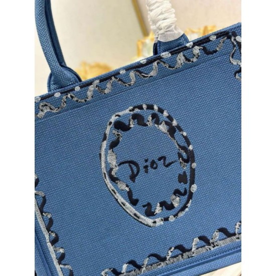 Replica borse griffate shopping Dior Book Tote Blu Wave con tracolla Imitazioni Replica perfette Imitazioni borse griffate shopping Dior Book Tote Blu Wave con tracolla