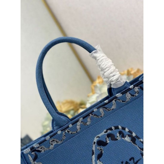 Replica borse griffate shopping Dior Book Tote Blu Wave con tracolla Imitazioni Replica perfette Imitazioni borse griffate shopping Dior Book Tote Blu Wave con tracolla