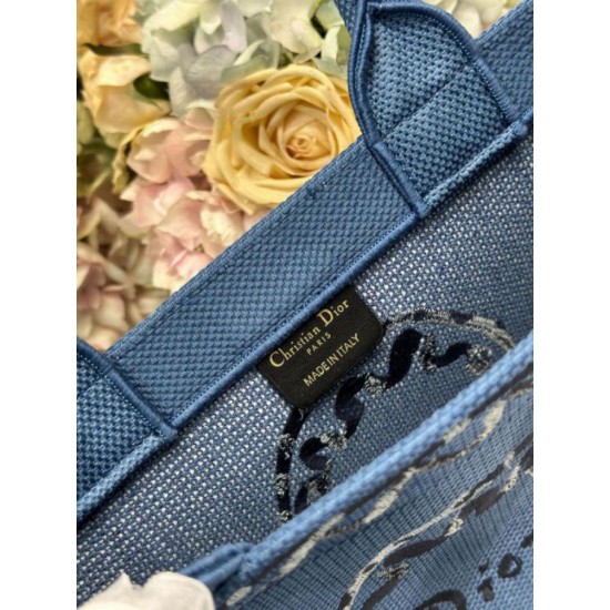 Replica borse griffate shopping Dior Book Tote Blu Wave con tracolla Imitazioni Replica perfette Imitazioni borse griffate shopping Dior Book Tote Blu Wave con tracolla