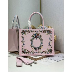 Borse shopping Dior Book Tote Beige Wave con tracolla Borse shopping Dior Book Tote Beige Wave con tracolla