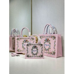 Borse shopping Dior Book Tote Beige Wave con tracolla