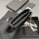 Replica Portafoglio a catena YSL Saint Laurent Envelope pelle originale nero argento Imitazioni Replica perfette Portafoglio a catena YSL Saint Laurent Envelope pelle originale nero argento