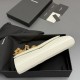 Replica perfette Portafoglio a catena YSL Saint Laurent Envelope pelle originale bianco