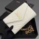 Replica perfette Portafoglio a catena YSL Saint Laurent Envelope pelle originale bianco