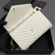 Replica perfette Portafoglio a catena YSL Saint Laurent Envelope pelle originale bianco
