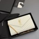 Replica perfette Portafoglio a catena YSL Saint Laurent Envelope pelle originale bianco