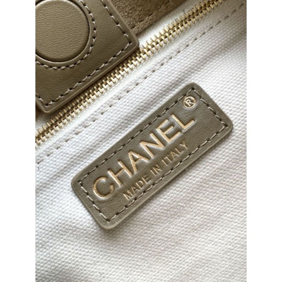 Replica perfette Borsa a mano Chanel 26S AS6268  scamosciata con tracolla larga grigio