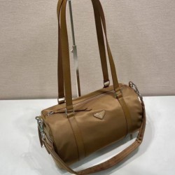 Replica Borse Valigia Prada 1BB154 nylon Marrone Imitazioni Replica perfette Borse Valigia Prada 1BB154 nylon Marrone