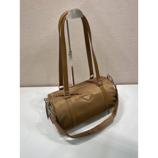Replica Borse Valigia Prada 1BB154 nylon Marrone Imitazioni Replica perfette Borse Valigia Prada 1BB154 nylon Marrone
