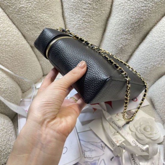Replica Borsa Chanel Vanity con catena 29cm AS6473 Nera Imitazioni Replica perfette Borsa Chanel Vanity con catena 29cm AS6473 Nera