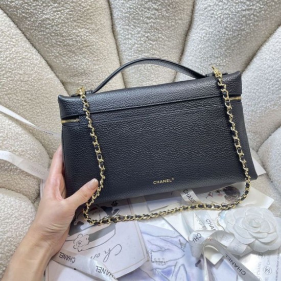 Replica Borsa Chanel Vanity con catena 29cm AS6473 Nera Imitazioni Replica perfette Borsa Chanel Vanity con catena 29cm AS6473 Nera