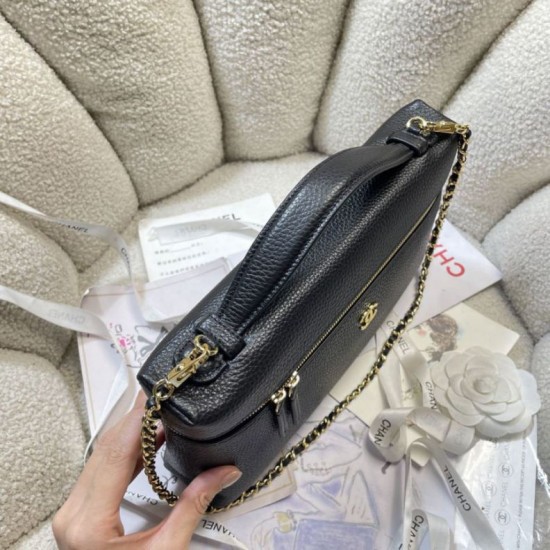 Replica Borsa Chanel Vanity con catena 29cm AS6473 Nera Imitazioni Replica perfette Borsa Chanel Vanity con catena 29cm AS6473 Nera
