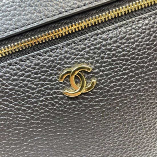 Replica Borsa Chanel Vanity con catena 29cm AS6473 Nera Imitazioni Replica perfette Borsa Chanel Vanity con catena 29cm AS6473 Nera