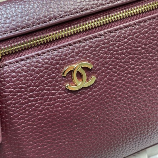 Replica Qualità Premium Borsa Chanel Vanity con catena 23cm AS5347 Rosso Imitazioni Replica perfette Qualità Premium Borsa Chanel Vanity con catena 23cm AS5347 Rosso