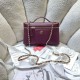 Replica Qualità Premium Borsa Chanel Vanity con catena 23cm AS5347 Rosso Imitazioni Replica perfette Qualità Premium Borsa Chanel Vanity con catena 23cm AS5347 Rosso