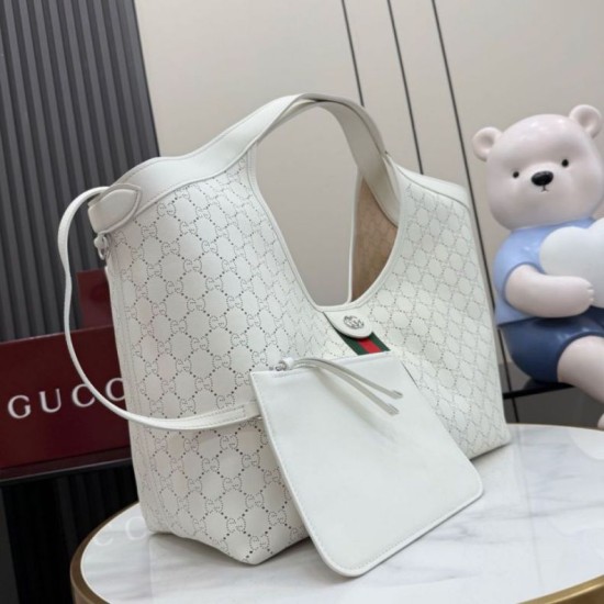 Replica Qualità Premium Borse Firmate grande Gucci Giglio traforata GG 853971 bianca Imitazioni Replica perfette Qualità Premium Borse Firmate grande Gucci Giglio traforata GG 853971 bianca