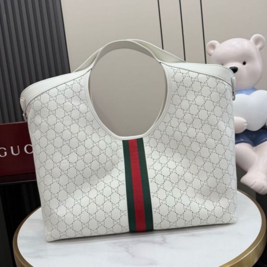 Replica Qualità Premium Borse Firmate grande Gucci Giglio traforata GG 853971 bianca Imitazioni Replica perfette Qualità Premium Borse Firmate grande Gucci Giglio traforata GG 853971 bianca