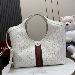 Replica perfette Qualit&agrave; Premium Borse Firmate  grande Gucci Giglio traforata GG 853971 bianca