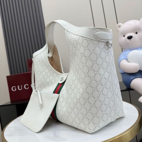 Replica Qualità Premium Borse Firmate grande Gucci Giglio traforata GG 853971 bianca Imitazioni Replica perfette Qualità Premium Borse Firmate grande Gucci Giglio traforata GG 853971 bianca