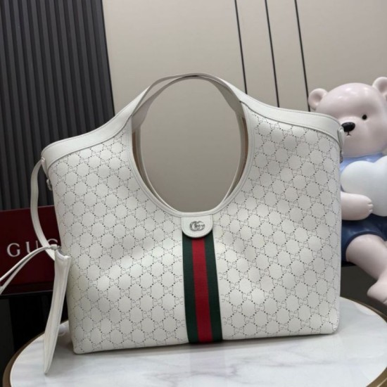 Replica Qualità Premium Borse Firmate grande Gucci Giglio traforata GG 853971 bianca Imitazioni Replica perfette Qualità Premium Borse Firmate grande Gucci Giglio traforata GG 853971 bianca