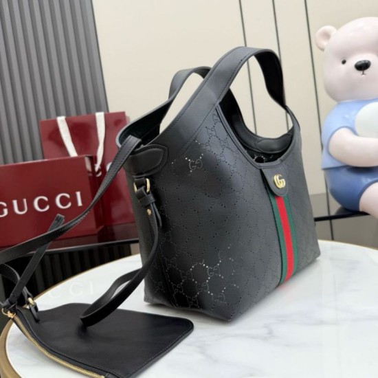 Replica Borse Imitazioni piccola Gucci Giglio traforata GG 860845 Nero Imitazioni Replica perfette Borse Imitazioni piccola Gucci Giglio traforata GG 860845 Nero