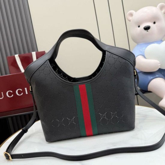 Replica Borse Imitazioni piccola Gucci Giglio traforata GG 860845 Nero Imitazioni Replica perfette Borse Imitazioni piccola Gucci Giglio traforata GG 860845 Nero