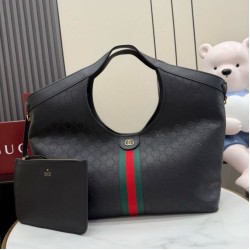Replica perfette  Perfetta grande Gucci Giglio 853971 traforata GG  Nero