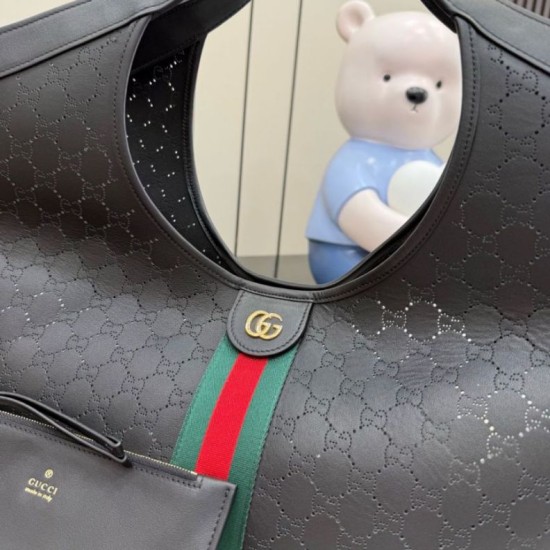 Replica Perfetta grande Gucci Giglio 853971 traforata GG Nero Imitazioni Replica perfette Perfetta grande Gucci Giglio 853971 traforata GG Nero